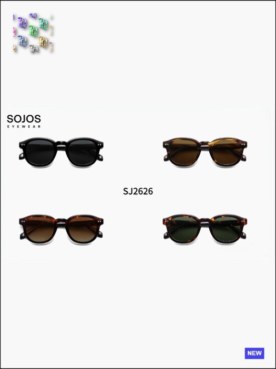 Retro Vintage Square Panto Polarized Sunglasses Unisex Classic Shades main image 7